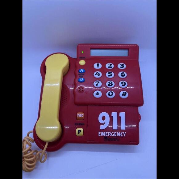 LEARNING RESOURSES 911 KIDS TEACHING EMERGENCY CALL RED TELEPHONE PHONE LER2665